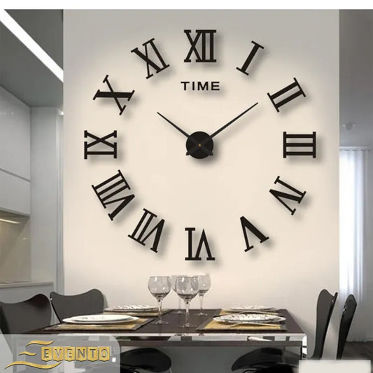 EVENTO Wall Clock 3D 24 inch Wooden